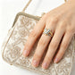 💍 Two-Tone Layered Heart Ring – Gold & Silver Finish, Puffy Heart Design & Stacked Band Style