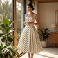 🔥 58% OFF 👗 Retro Polka Dot A-Line Dress – Elegant Square Neck, Flattering A-Line Silhouette & Lightweight Feel ✨