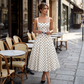 🔥 58% OFF 👗 Retro Polka Dot A-Line Dress – Elegant Square Neck, Flattering A-Line Silhouette & Lightweight Feel ✨