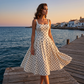 🔥 58% OFF 👗 Retro Polka Dot A-Line Dress – Elegant Square Neck, Flattering A-Line Silhouette & Lightweight Feel ✨