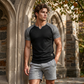 💪 50% OFF 👕 Men’s Two-Tone Athletic T-Shirt – V-Notch Collar, Raglan Sleeve Design & All-Day Comfort 🔥