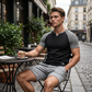 Men's V-Notch Raglan Sleeve Athletic T-Shirt