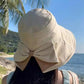 🌞📢50% OFF !! 👒 Women's Bowknot Wide Brim Sun Protective Hat – Adjustable Bowknot, Lightweight & UV Protection 🌸