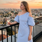 📢📢50% OFF !! ⏰Women's Elegant Striped Off Shoulder Dress