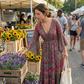 🦋 SUMMER ESCAPE SALE 🌼 Women’s Bohemian Floral Maxi Dress | Tiered Hem, Soft Fabric & Romantic Beach Look