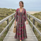 🦋 SUMMER ESCAPE SALE 🌼 Women’s Bohemian Floral Maxi Dress | Tiered Hem, Soft Fabric & Romantic Beach Look