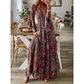🦋 SUMMER ESCAPE SALE 🌼 Women’s Bohemian Floral Maxi Dress | Tiered Hem, Soft Fabric & Romantic Beach Look