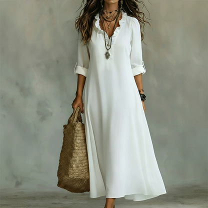 🎁New Arrival 50% OFF💥Bohemian Ruffle V-Neck Maxi Dress