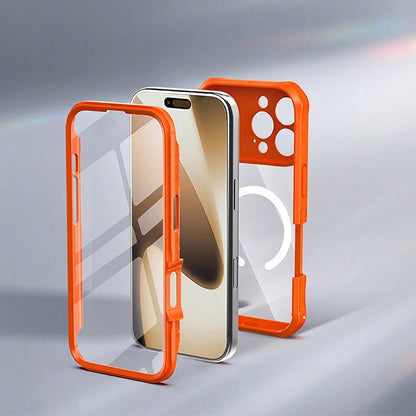 Magnetic Phone Case with Built-in Screen Protector