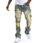 🎁2026 New Arrivals 49% OFF💥Men's Deconstructed Frayed Flare Jeans – Heavy Distressing, Vintage Wash, Patchwork Details ✨