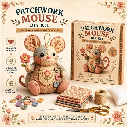 🎁  LIMITED-TIME DEAL! Handcrafted Vintage Mouse Plush Sewing Kit – Charming Retro Design, Complete DIY Craft Set & Thoughtful Handmade Gift ✨