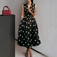 👗 LIMITED-TIME 50% OFF! 💥 Women's Polka Dot Sleeveless V-Neck Dress – Classic Print, Adjustable Tie, Versatile ✨