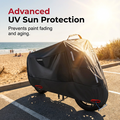 🏍️🌧️All-Weather Oxford Cloth Motorcycle Cover | UV-Resistant, Reflective Strips, and Reinforced Security Grommets🔆