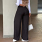 👖 LIMITED-TIME 50% OFF! 💥Women's High Waisted Straight Leg Trousers | Elastic Back Waist Smart Casual Office Pants✨