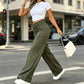 👖 LIMITED-TIME 50% OFF! 💥Women's High Waisted Straight Leg Trousers | Elastic Back Waist Smart Casual Office Pants✨