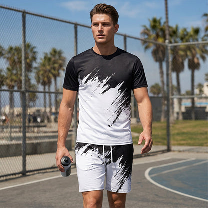⭐ Most Recommended: 🔥 LIMITED-TIME 58% OFF 🖤 Men’s Summer Dynamic Print Casual Set – 3D Brushstroke Design, Breathable Fabric & Adjustable Waist ⚡