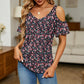 🔥 LIMITED-TIME 50% OFF 🌸 Women’s Printed Cold Shoulder V-Neck Top – Flattering V-Neck, Feminine Cut-Out Shoulders & Summer-Ready Prints