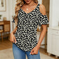 🔥 LIMITED-TIME 50% OFF 🌸 Women’s Printed Cold Shoulder V-Neck Top – Flattering V-Neck, Feminine Cut-Out Shoulders & Summer-Ready Prints