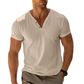 🔥 LIMITED-TIME 50% OFF 👕 Men's V Neck Henley Shirt – Soft Cotton Comfort, Refined Neckline & Everyday Casual Style