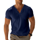 🔥 LIMITED-TIME 50% OFF 👕 Men's V Neck Henley Shirt – Soft Cotton Comfort, Refined Neckline & Everyday Casual Style