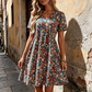 🛒 SUMMER READY 🌸 Women’s Summer Floral V-Neck Short Sleeve Dress | Lightweight Feel, Short Sleeves & Romantic Floral Print