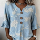 🌸👚 LIMITED-TIME 46% OFF! Women’s Vintage Floral Cotton-Linen Blouse – Breathable Comfort, Wooden Buttons & Ruffled Cuffs ✨