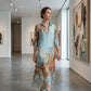 🎁New Arrival 60% OFF💥Elegant Retro Print Maxi Dress | Boho V-Neck Button-Down Flowy Gown | Breathable Summer Beach Holiday Dress