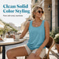 Women's Summer Sleeveless Tank Top Solid Color T-Shirt