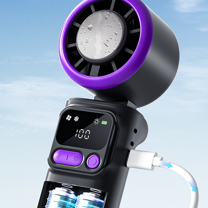 ❄️ Portable Cooling Fan with Ice Compress Plate | Personal Cooling Fan for Travel, Office, Outdoor and Hot Days