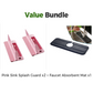 💧 Foldable Sink Splash Guard with Suction Cups | Kitchen Splash Shield for Sink, Faucet and Countertop Protection