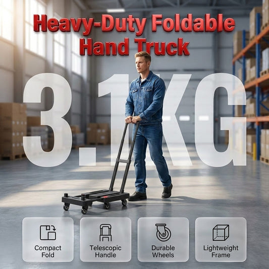 Heavy-Duty Folding Cart | Lightweight at 3.1 kg with High Load Capacity · A Must-Have for Shopping and Moving