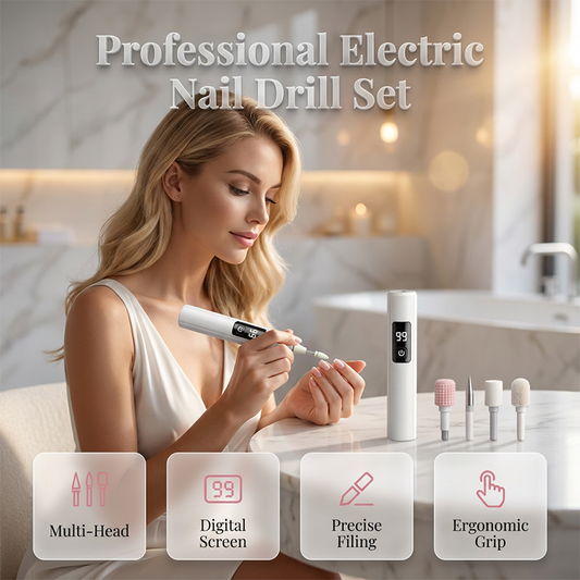 🥳2026 HOT SALE🥳💞50K+ SOLD!💅✨ Professional Electric Nail Polisher – Smooths thick nails, 99-speed display. Multiple heads for shaping & buffing. Salon at home! 🌟💎