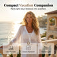 🌈🌕Women's Lightweight Sun Protection Shirt – Deep V-Neck, Lantern Sleeves, Sheer Layer ☀️