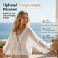 🌈🌕Women's Lightweight Sun Protection Shirt – Deep V-Neck, Lantern Sleeves, Sheer Layer ☀️