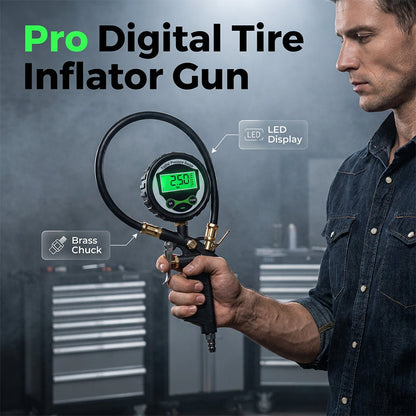 🏆HOT SALE 50% OFF🚗Digital Tire Inflator with Pressure Gauge LED Backlit Air Chuck