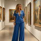 👚 53% OFF! Women’s V-Neck Top & Wide-Leg Pants Set – Elegant, Lightweight & Easy to Style