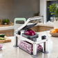 🥕 9-in-1 Vegetable Slicer – versatile kitchen tool for slicing, dicing, grating & shredding, with a practical collection container ✨