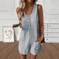👗☀️ LIMITED-TIME 53% OFF! Women’s Waffle-Knit Button-Front Romper – Breathable Comfort, Deep Pockets & Relaxed Summer Fit ✨