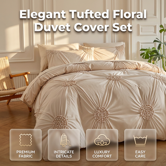 🛏️✨ LIMITED TIME 50% OFF! Elegant Pinch Pleat Duvet Cover Set – Soft Breathable Fabric, Secure Closure and Easy Care Comfort