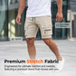 ⏰🔥LIMITED TIME 50% OFF! 🩳 Men’s Stretch Cargo Shorts with Zipper Pockets