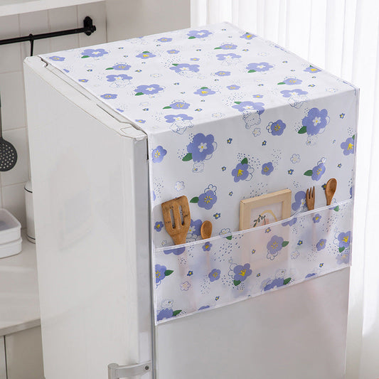 🧊🏠  PEVA Refrigerator Dust Cover – UV Protection, Storage Pockets & Easy-Clean Water-Resistant Design ✨