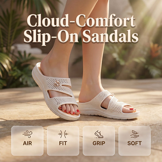 👡🌸 SUMMER SALE 75% OFF! Women’s Soft Sole Sandals – Easy Slip-On Fit, Thickened Sole & Floral Charm ✨