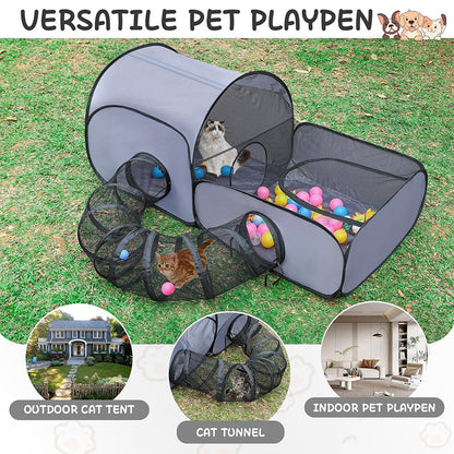 ⏰🔥LIMITED TIME 50% OFF!🔥🐱 Large Cat Tunnel for Play, Hiding & Lounging🏠