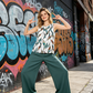🌸 Women’s Floral Top & Wide-Leg Pants Set – Elegant, Comfy & Plus-Size Friendly