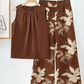 🌸 Women’s Floral Top & Wide-Leg Pants Set – Elegant, Comfy & Plus-Size Friendly