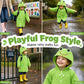 🐸 52% OFF! Kids Frog-Style Rain Poncho ☔– Waterproof, Lightweight & Backpack-Friendly