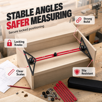 📐 Multi-Function Woodworking Marking Tool Kit – Premium Aluminum 🔧