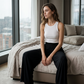 🎉 2026 Sale — Over 112,255 Sold! 👖 Women's Casual Wide Leg Pants – Milk Silk Fabric & Elastic High Waist 🌸