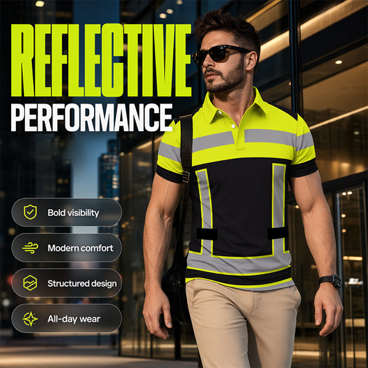 👨☀️ FLASH SALE 50% OFF! Men’s Reflective Short Sleeve Shirt – Lightweight Comfort, High Visibility Design and Flexible Fit