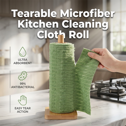 🧽✨ LIMITED-TIME 50% OFF! 20-Sheet Tear-Off Microfiber Cleaning Cloth Roll – Ultra-Absorbent, Grease-Cutting & Multi-Surface Use